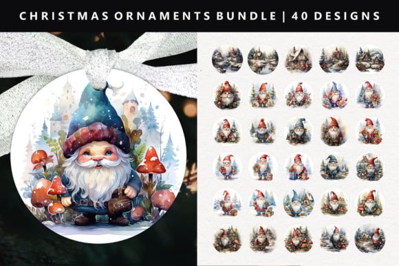 Download Gnome Christmas Ornament Bundle - Gnome christmas Collection
