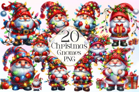Download Gnome Christmas Lights Clipart PNG - Gnome christmas Collection