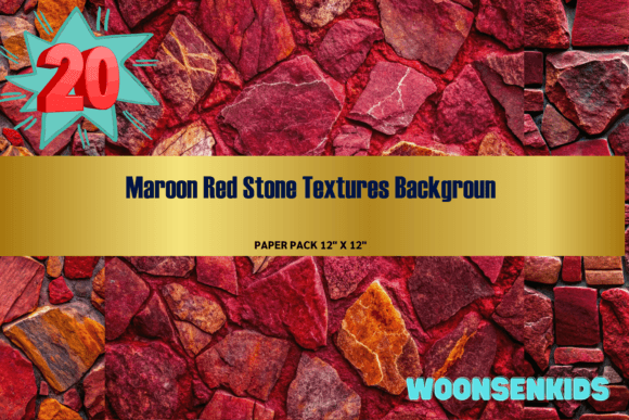 Download 20 Maroon Red Stone Textures Background Watercolor Png Kdp Digital Paper - Red Collection
