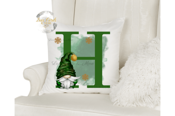 Download Gold &amp; Green Gnome Christmas Alphabet - Gnome christmas Collection