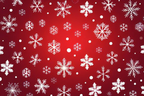 Download A Red Background with White Snowflakes - Red Collection