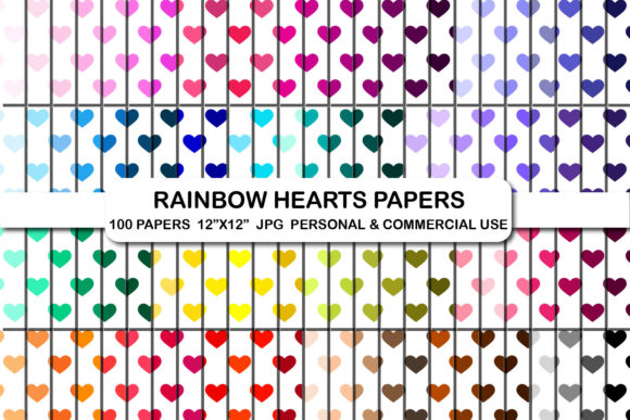 Download Hearts Digital Papers JPG Heart Pattern - Hearts digital paper Collection