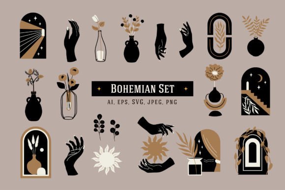 Download 20 Bohemian Illustrations - Bohemian Collection