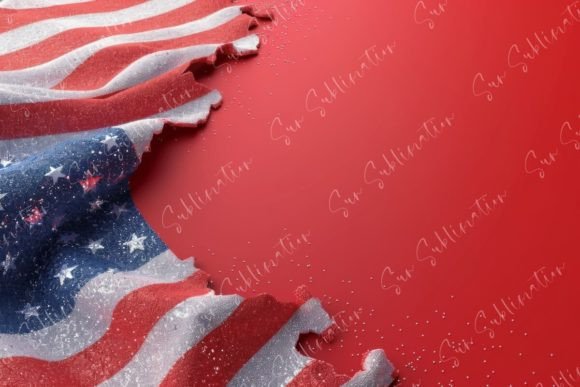 Download USA Flag Fragment and Red Background - Red Collection