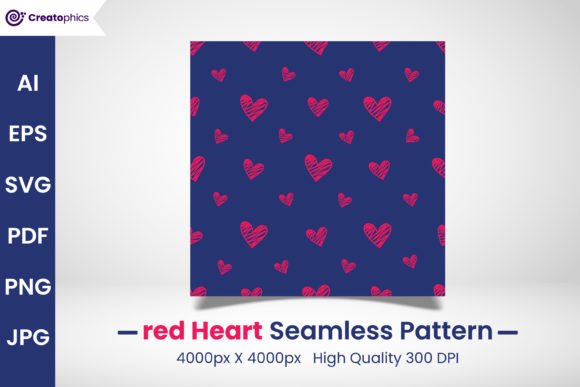 Download Red Seamless Heart Pattern and Paper - Red Collection