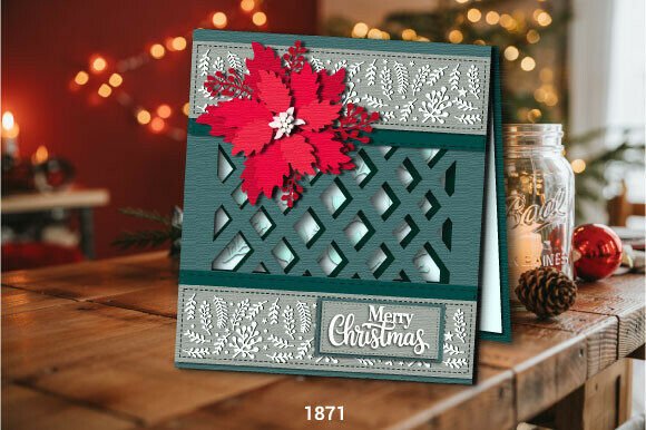 Download Christmas Greeting Card SVG Layered 1871 - Red Collection