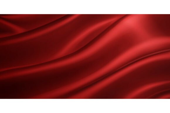 Download Red Satin Fabric with Flowing Folds. - Red Collection