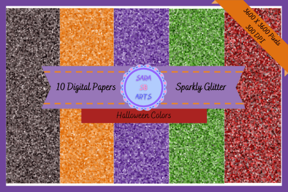 Download Halloween Glitter Texture Digital Papers - Premium Bundle