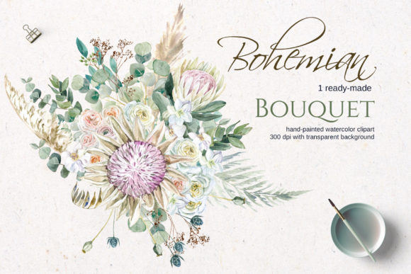Download Bohemian Flowers  Bouquet - Bohemian Collection