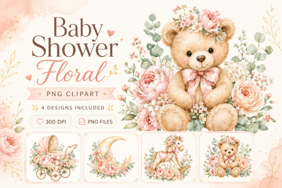 Download Baby Shower Floral PNG Clipart - Shower Collection