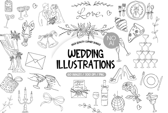 Download Handdrawn Wedding Icons - Handdrawn Collection